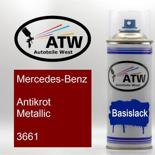 Mercedes-Benz, Antikrot Metallic, 3661: 400ml Sprühdose, von ATW Autoteile West.